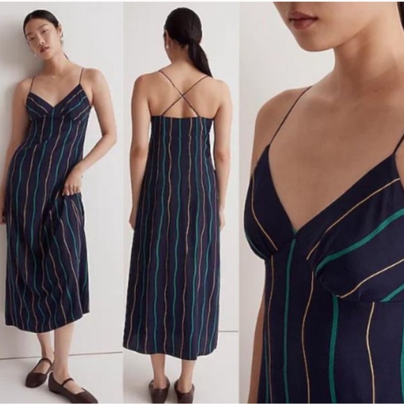 Madewell Layton Midi Slip Dress Fresh Blueberry size 6 - Picture 2 of 14